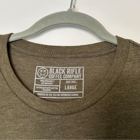 Black Rifle Coffee or Die Logo Men's Graphic T-shirt Army Olive Green Large - Picture 5 of 5